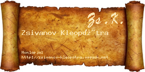 Zsivanov Kleopátra névjegykártya